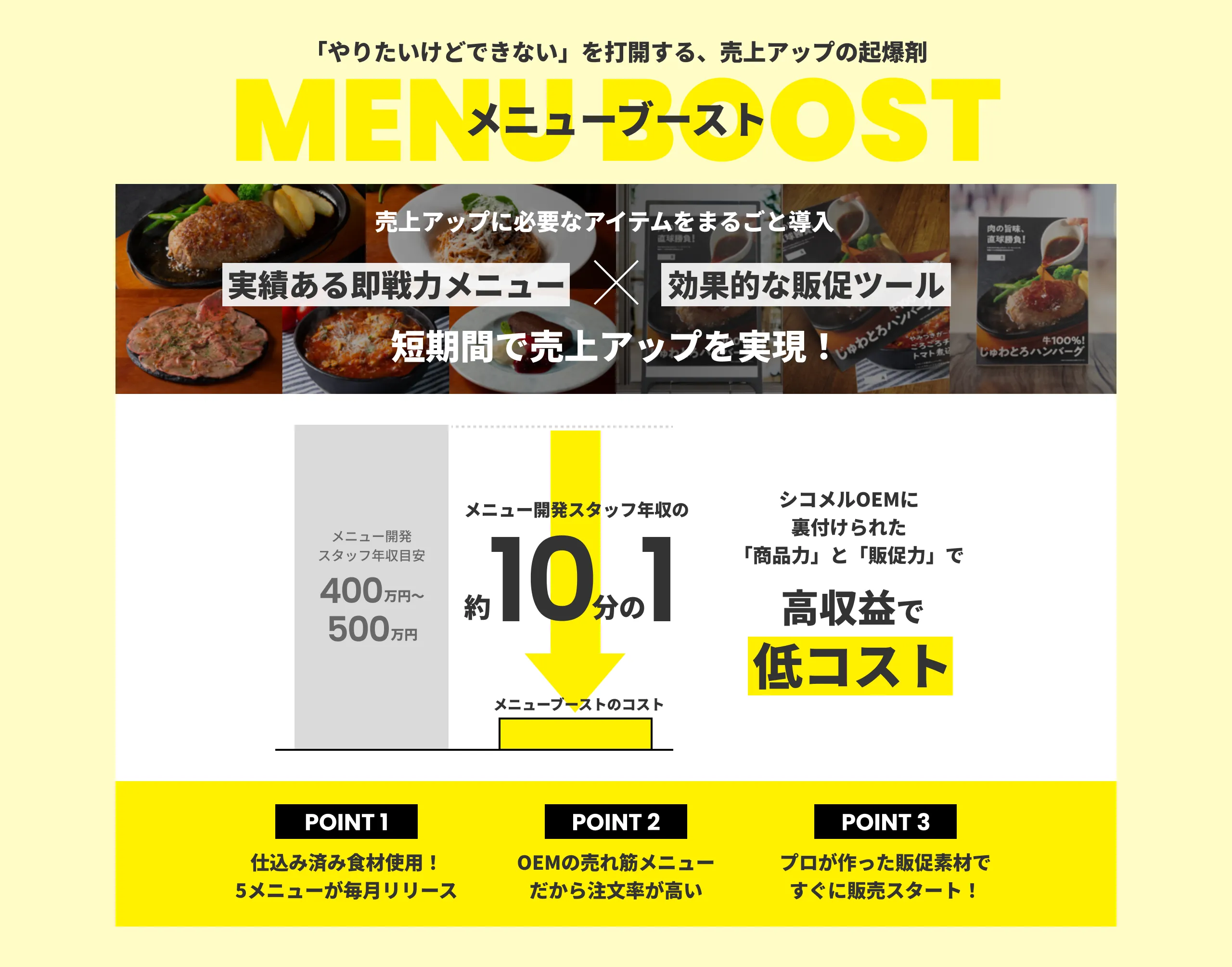 売上アップに必要なアイテムをまるごと導入！